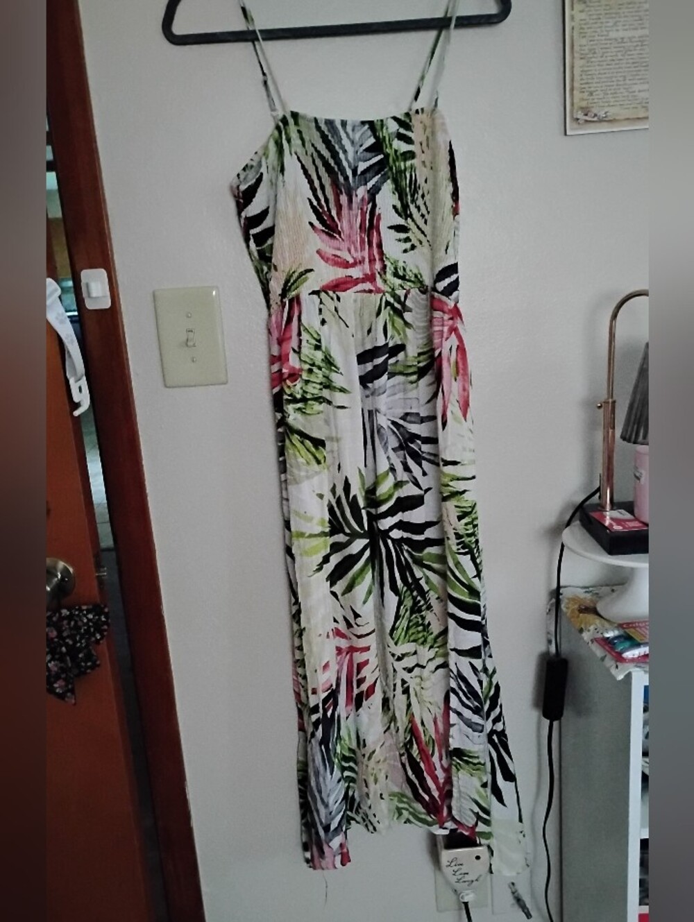 Palm Print Maxi Dress (XL)